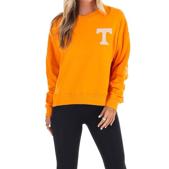 NEW STEWART SIMMONS university of tennessee boxy sweatshirt in orange - Picture 2 of 5